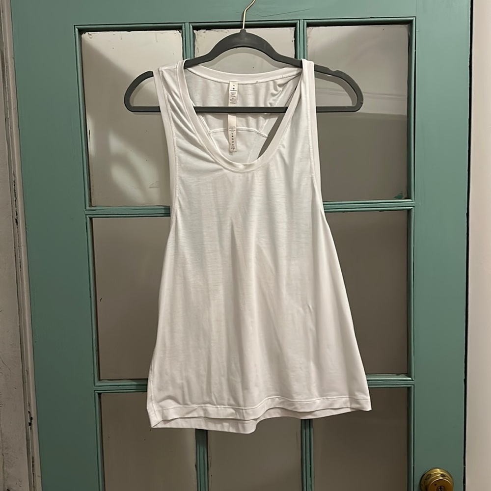 Lululemon Twisted Back Tank Top, White, Size 6, RN106359